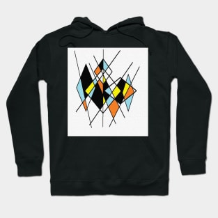 Geometric white mult Hoodie